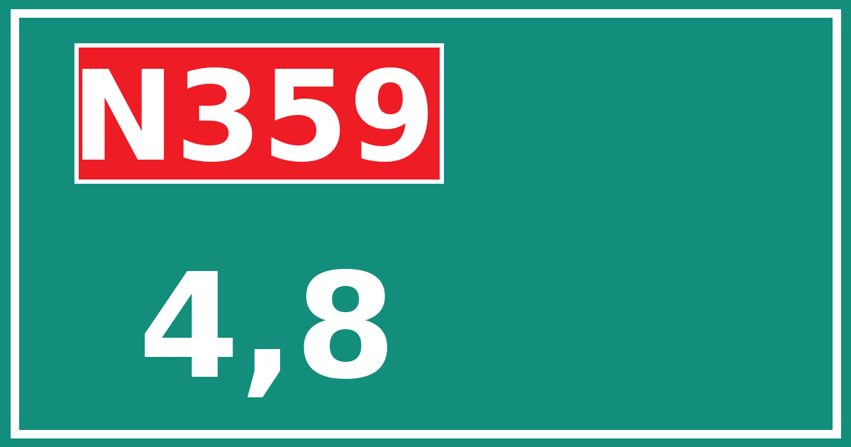 Hectometerbord N359 4,8