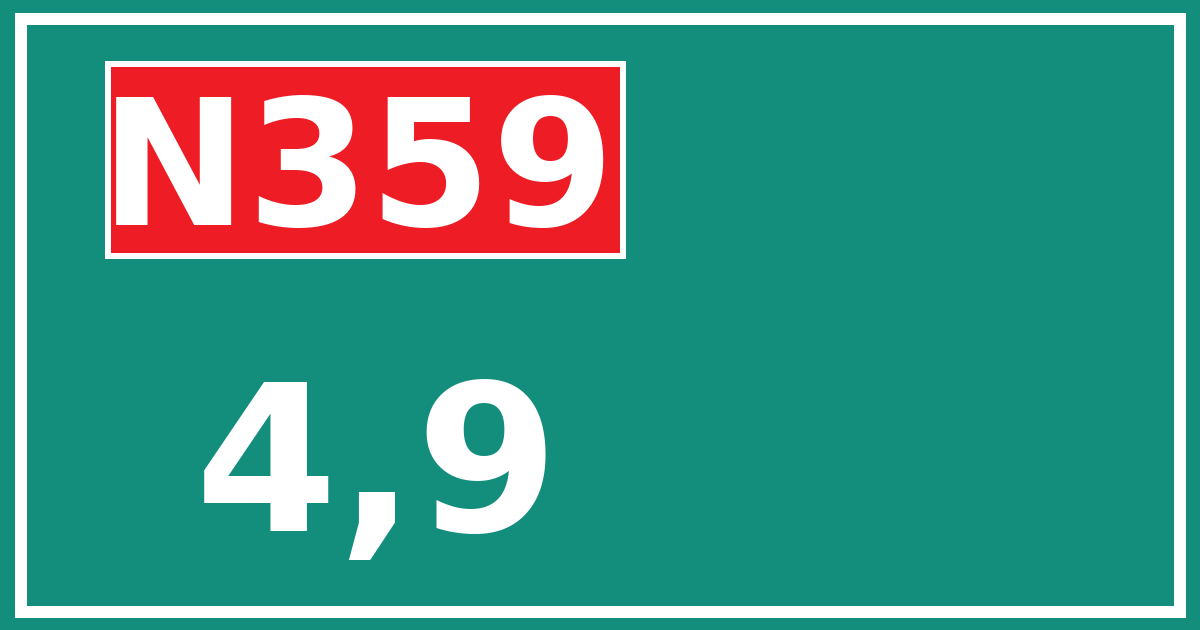 Hectometerbord N359 4,9
