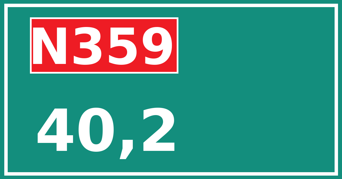 Hectometerbord N359 40,2