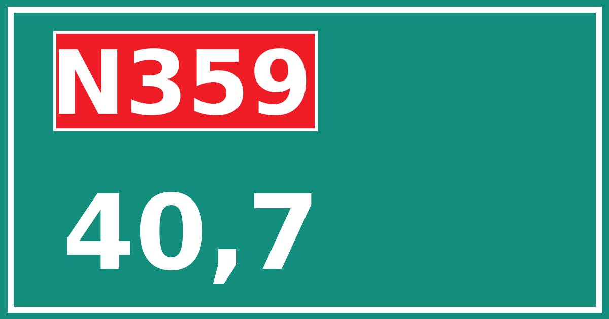 Hectometerbord N359 40,7