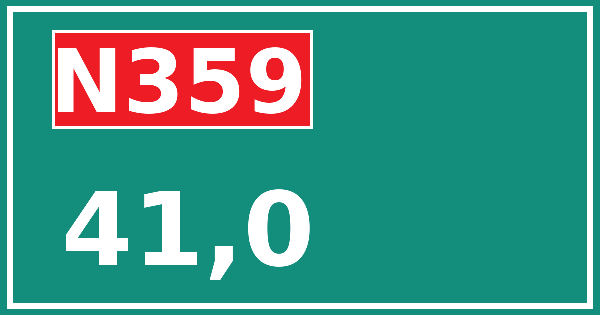 Hectometerbord N359 41,0