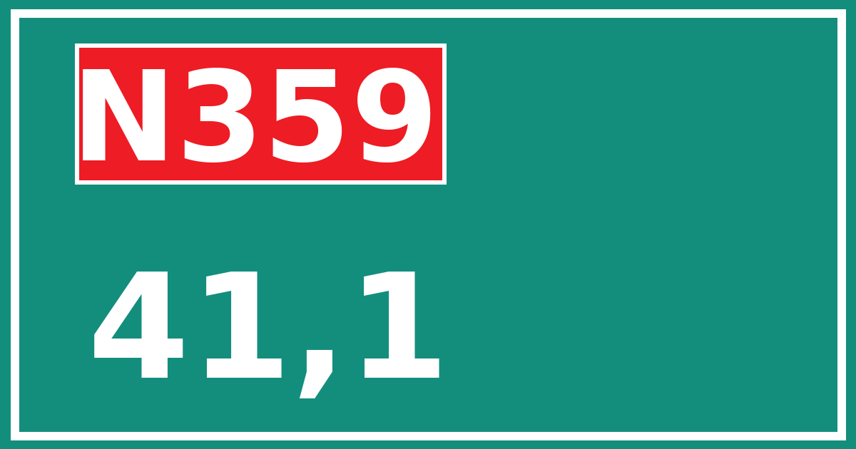 Hectometerbord N359 41,1