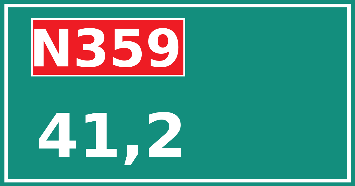Hectometerbord N359 41,2