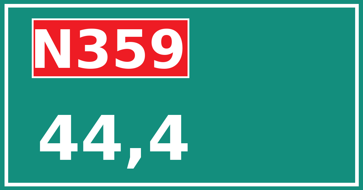 Hectometerbord N359 44,4