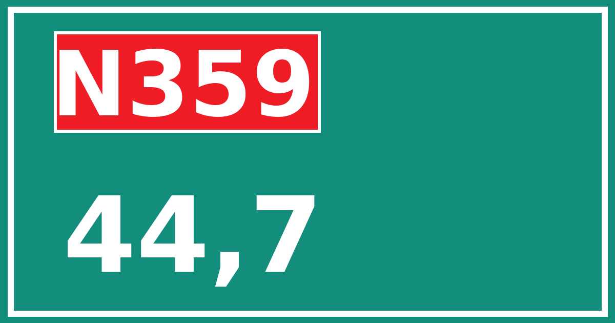 Hectometerbord N359 44,7