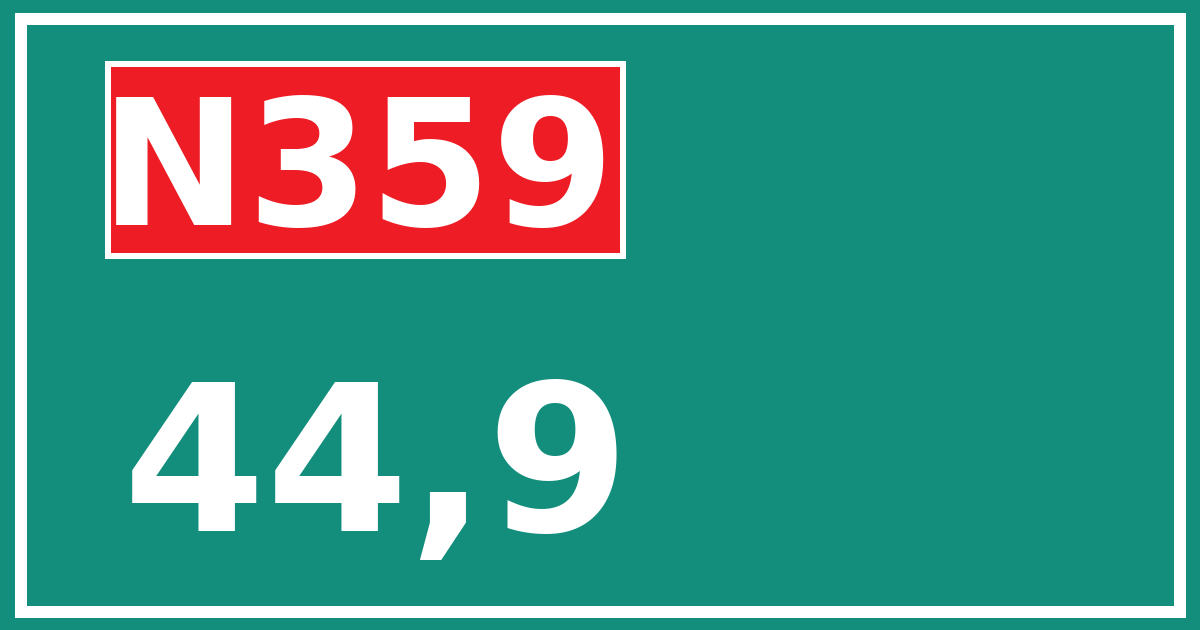 Hectometerbord N359 44,9