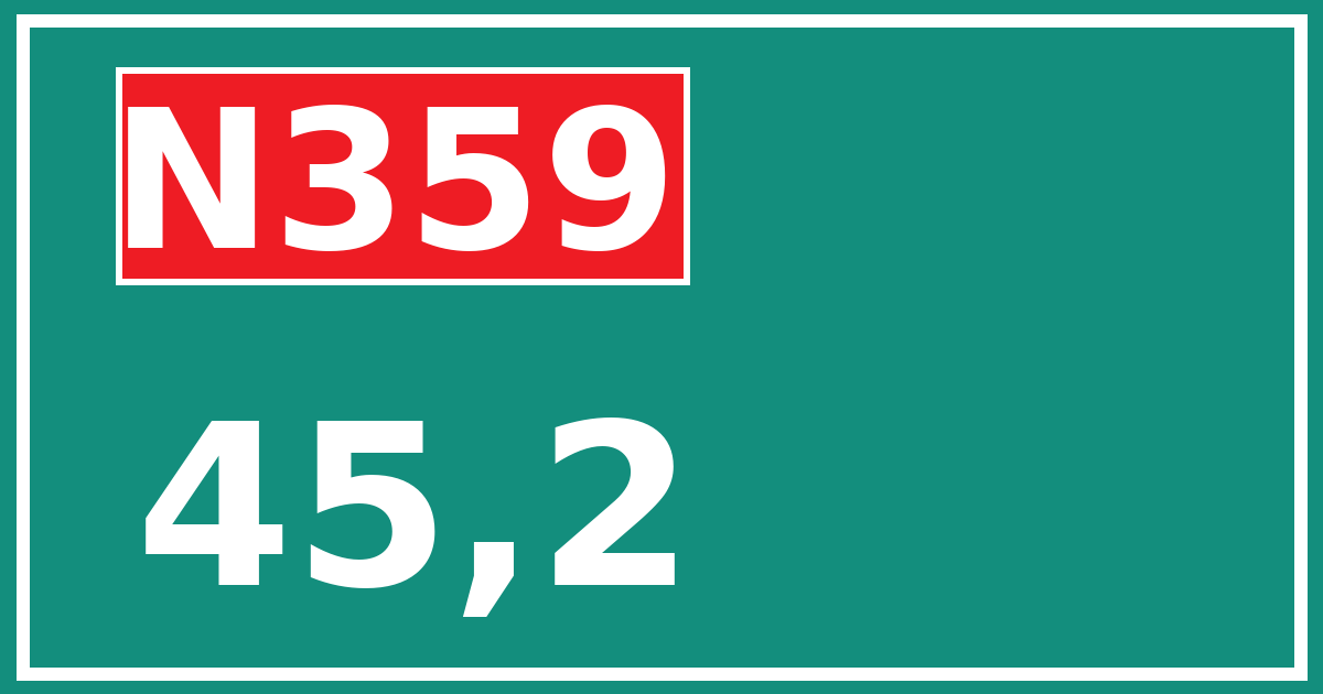 Hectometerbord N359 45,2