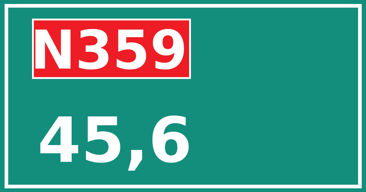 Hectometerbord N359 45,6