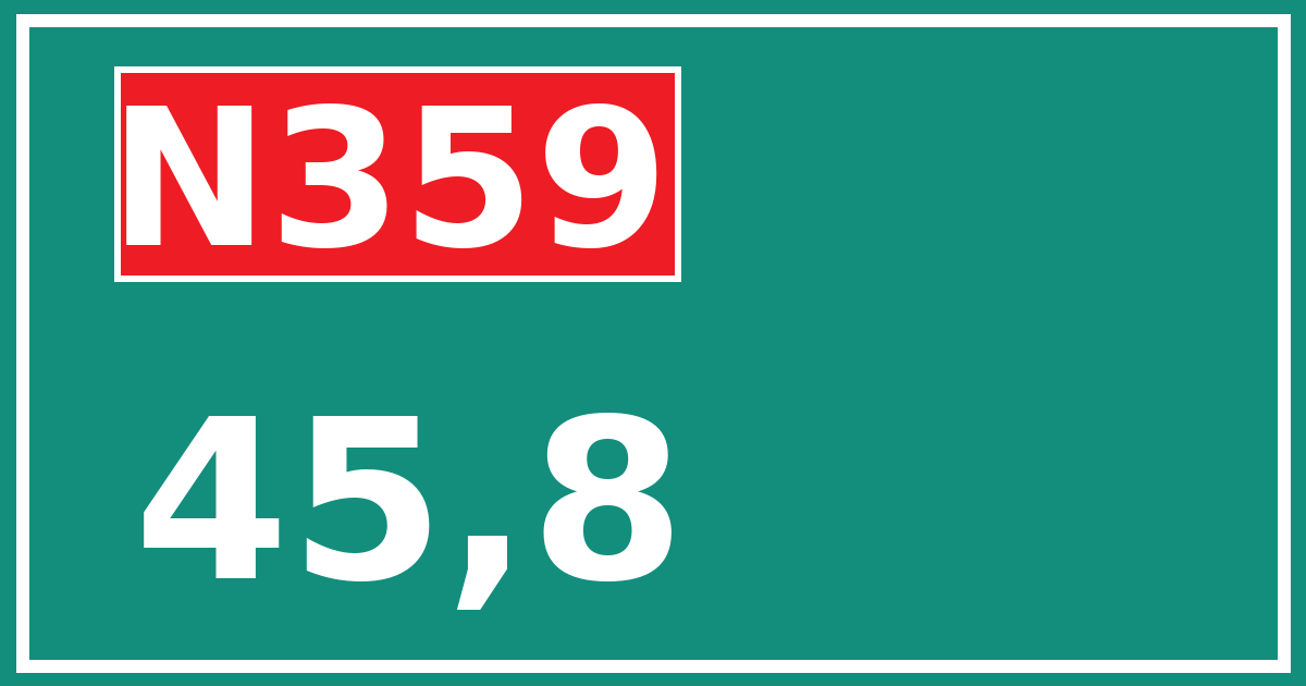 Hectometerbord N359 45,8