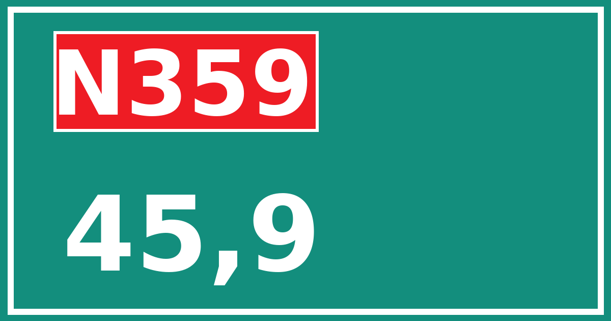 Hectometerbord N359 45,9