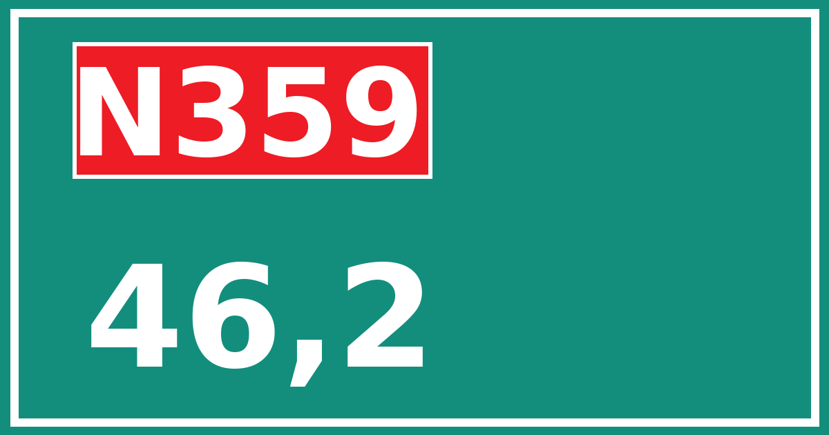 Hectometerbord N359 46,2