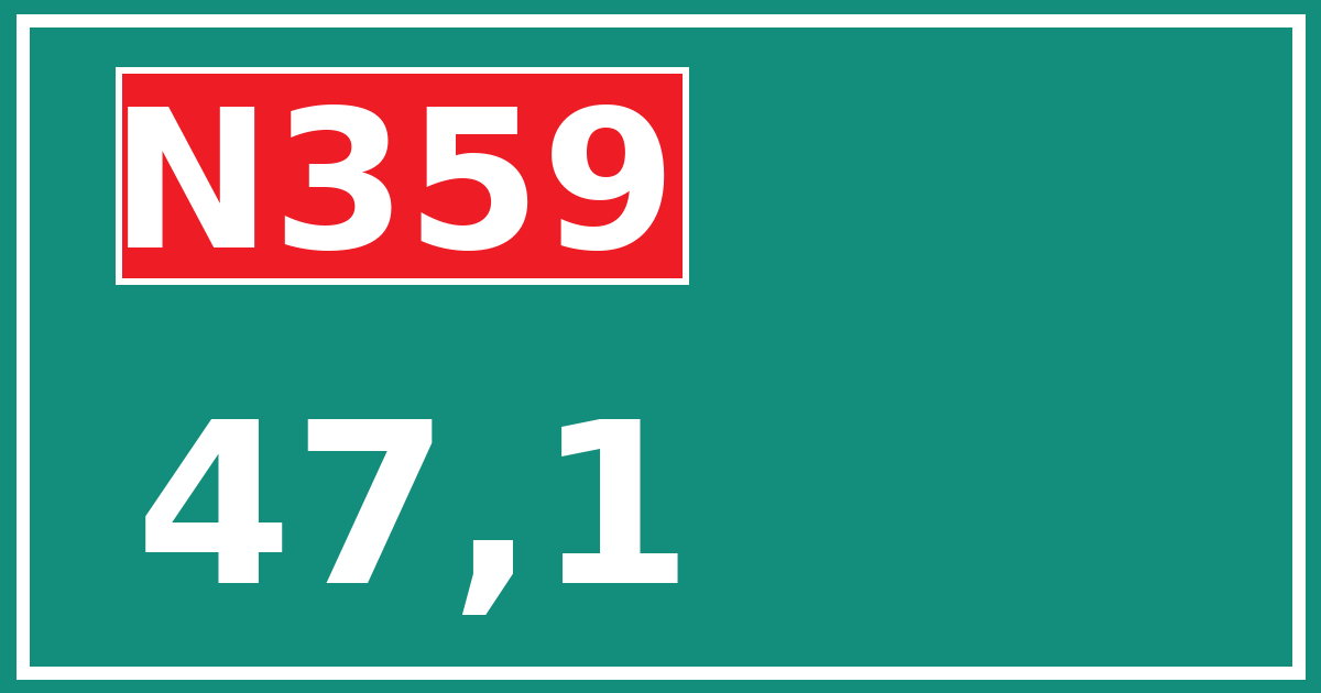 Hectometerbord N359 47,1
