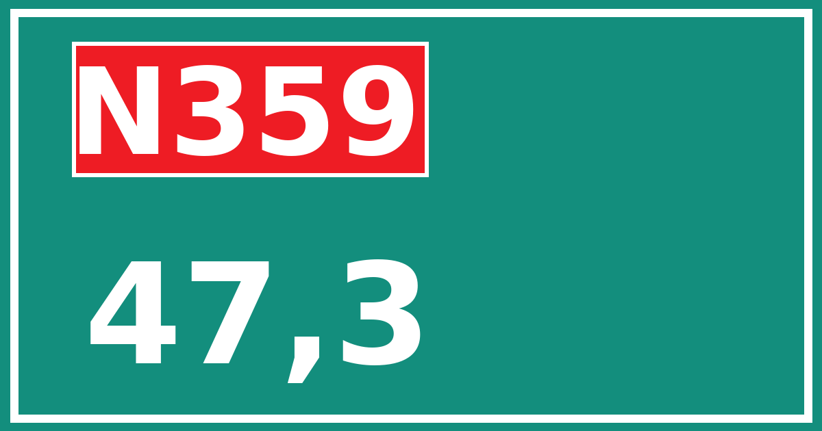Hectometerbord N359 47,3