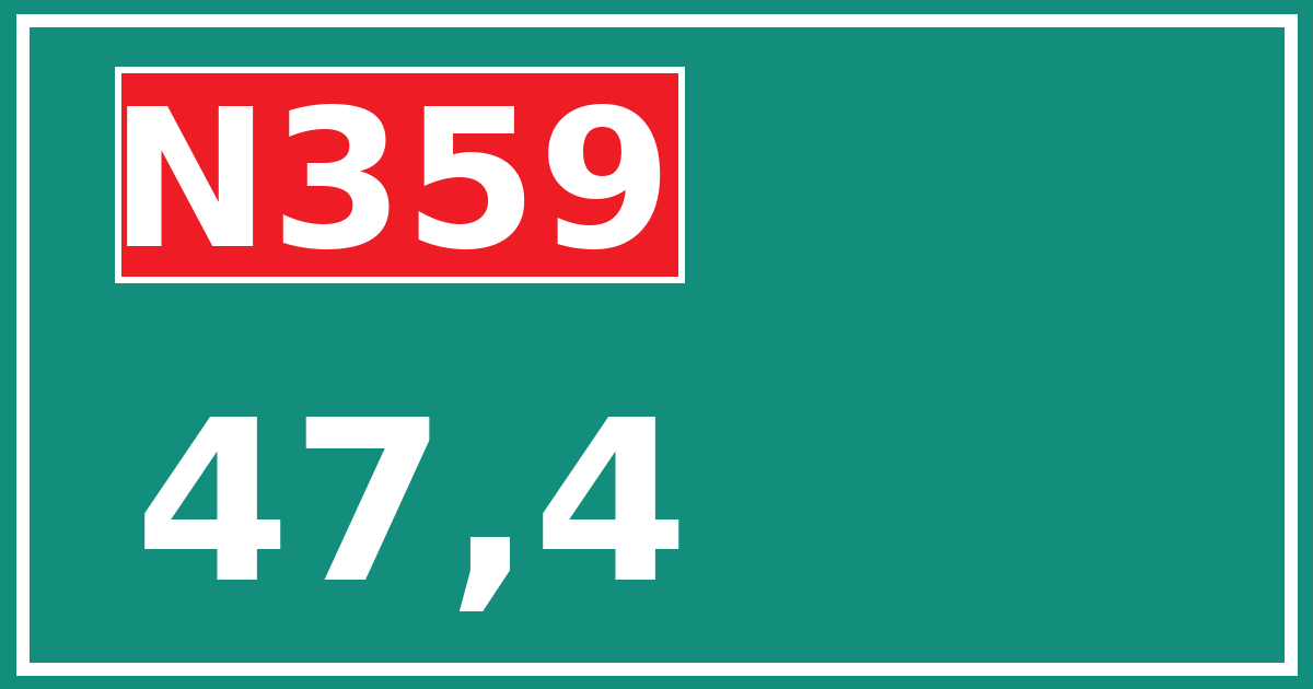 Hectometerbord N359 47,4