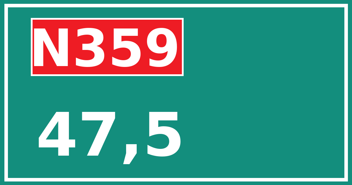 Hectometerbord N359 47,5