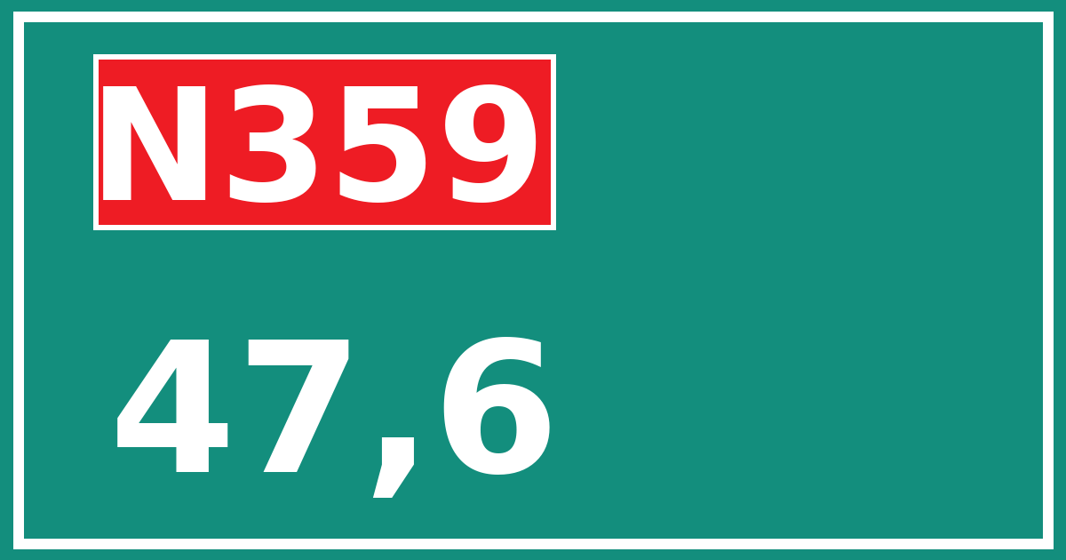 Hectometerbord N359 47,6