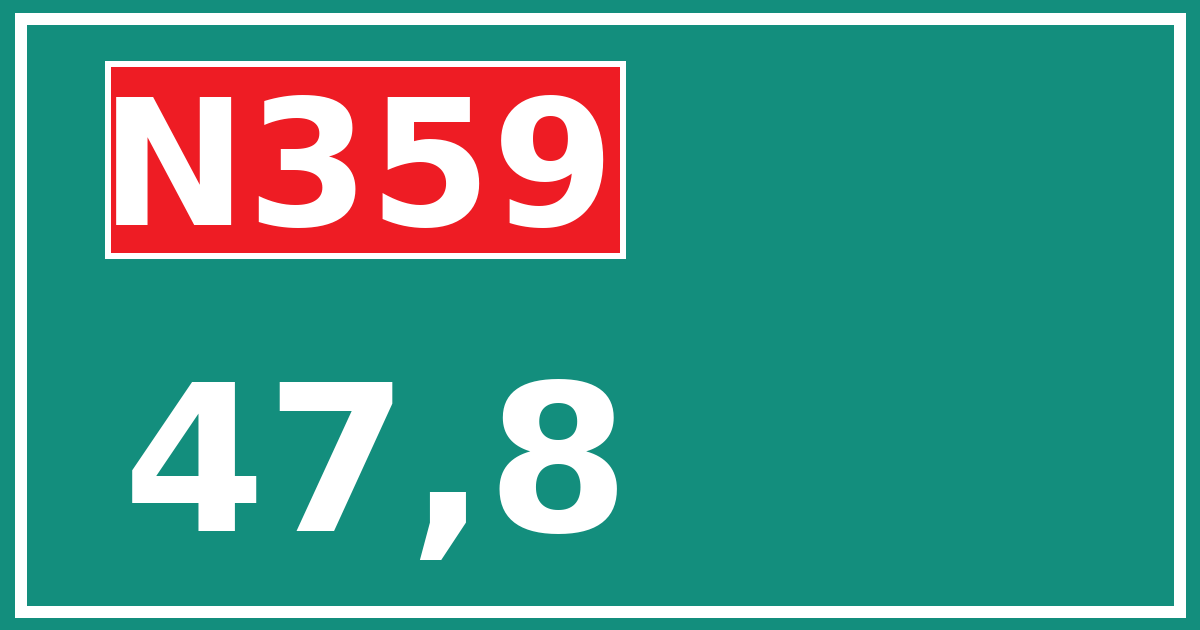 Hectometerbord N359 47,8