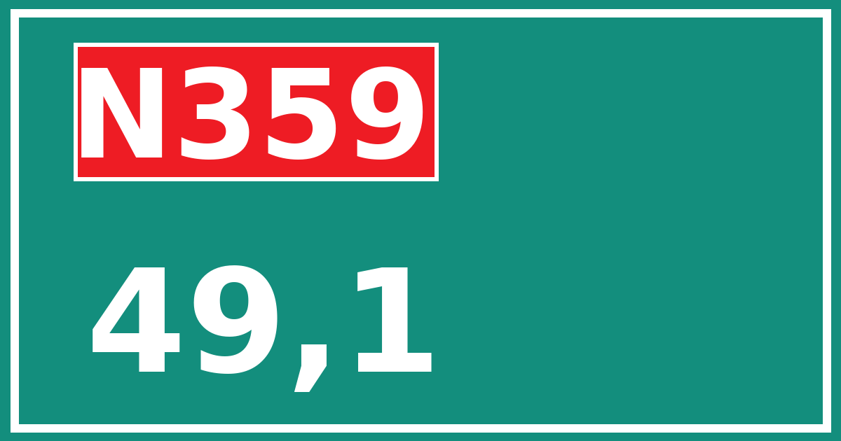 Hectometerbord N359 49,1