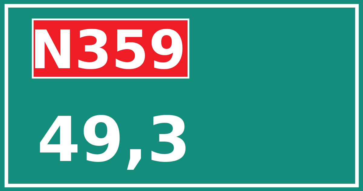 Hectometerbord N359 49,3