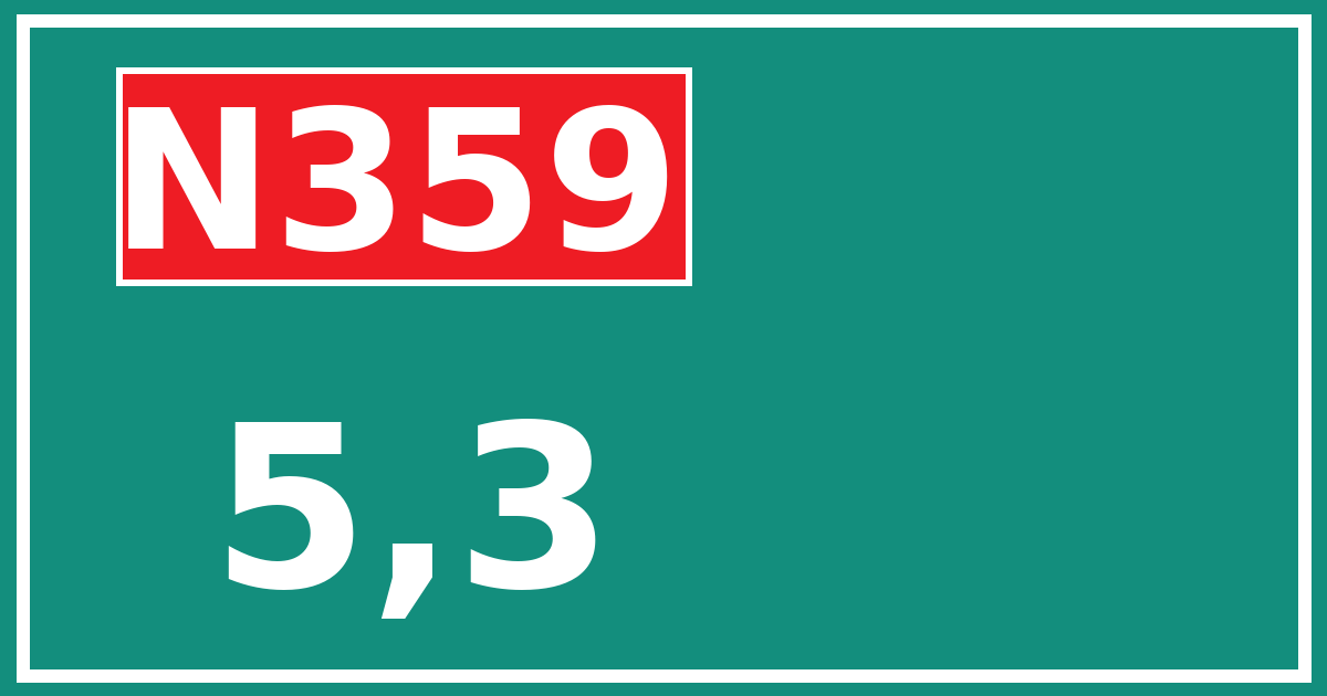 Hectometerbord N359 5,3