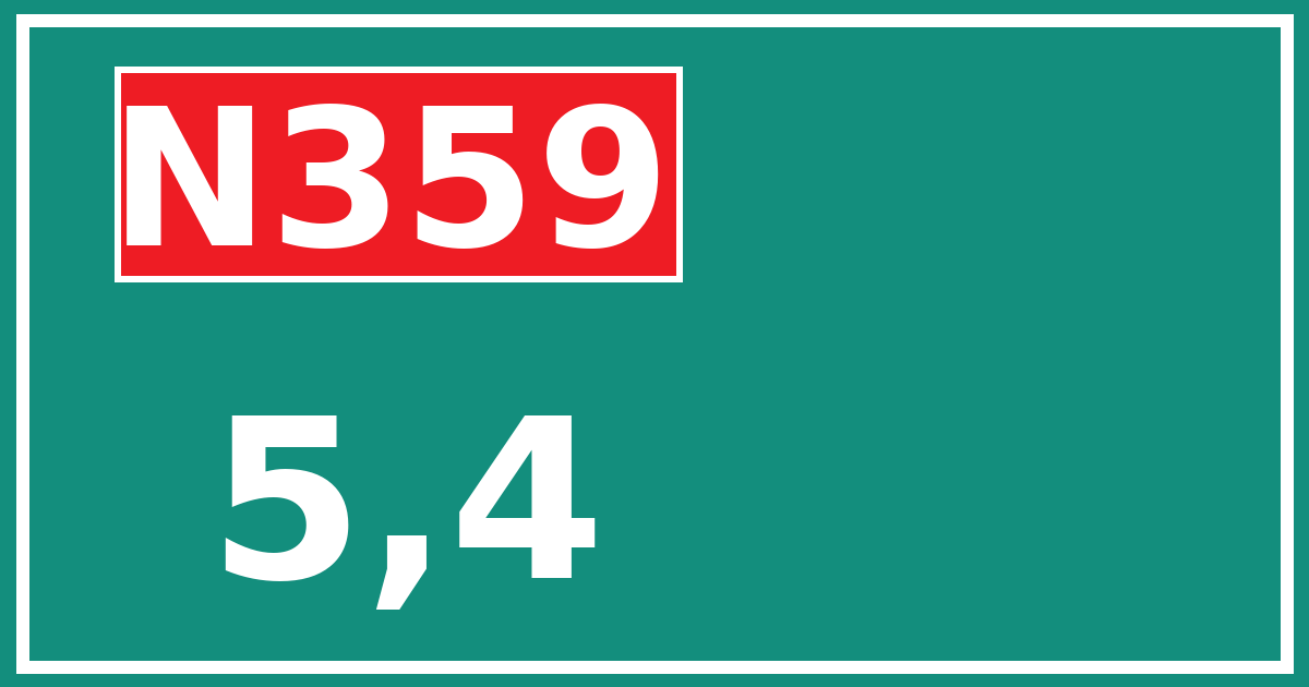 Hectometerbord N359 5,4