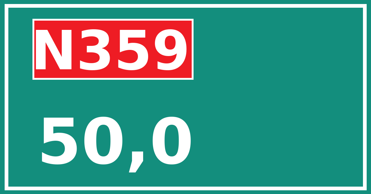 Hectometerbord N359 50,0