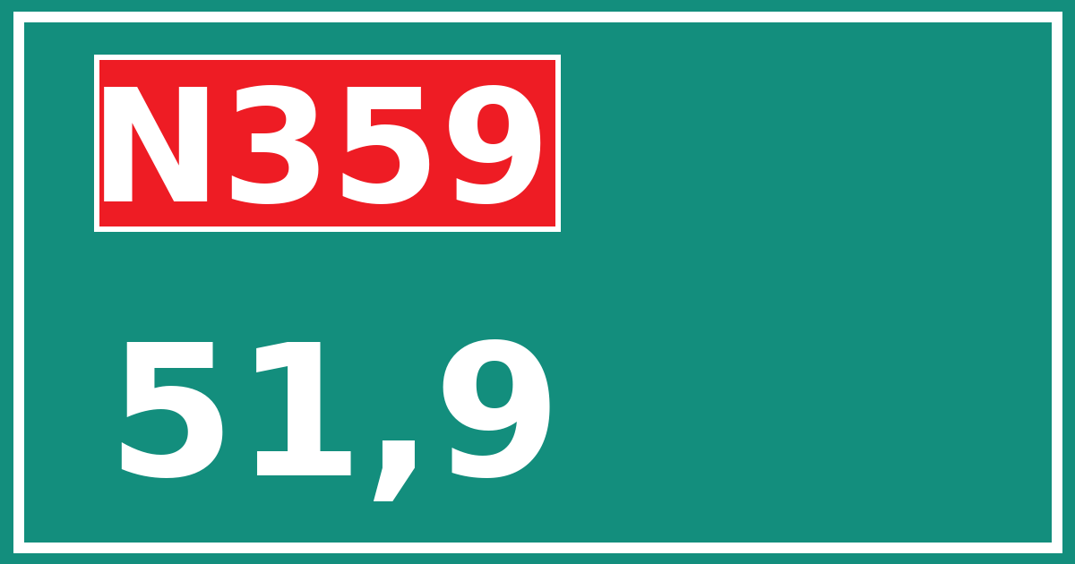 Hectometerbord N359 51,9