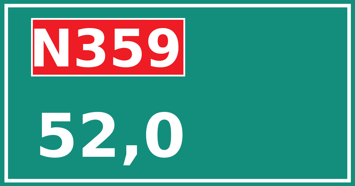 Hectometerbord N359 52,0