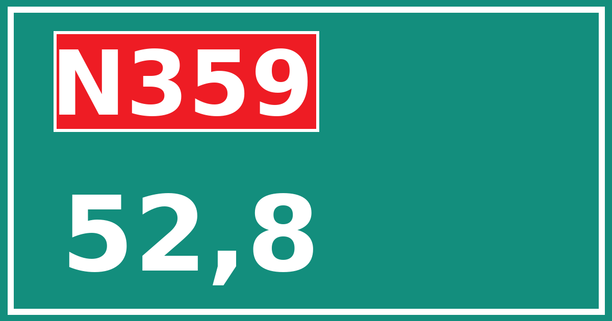 Hectometerbord N359 52,8