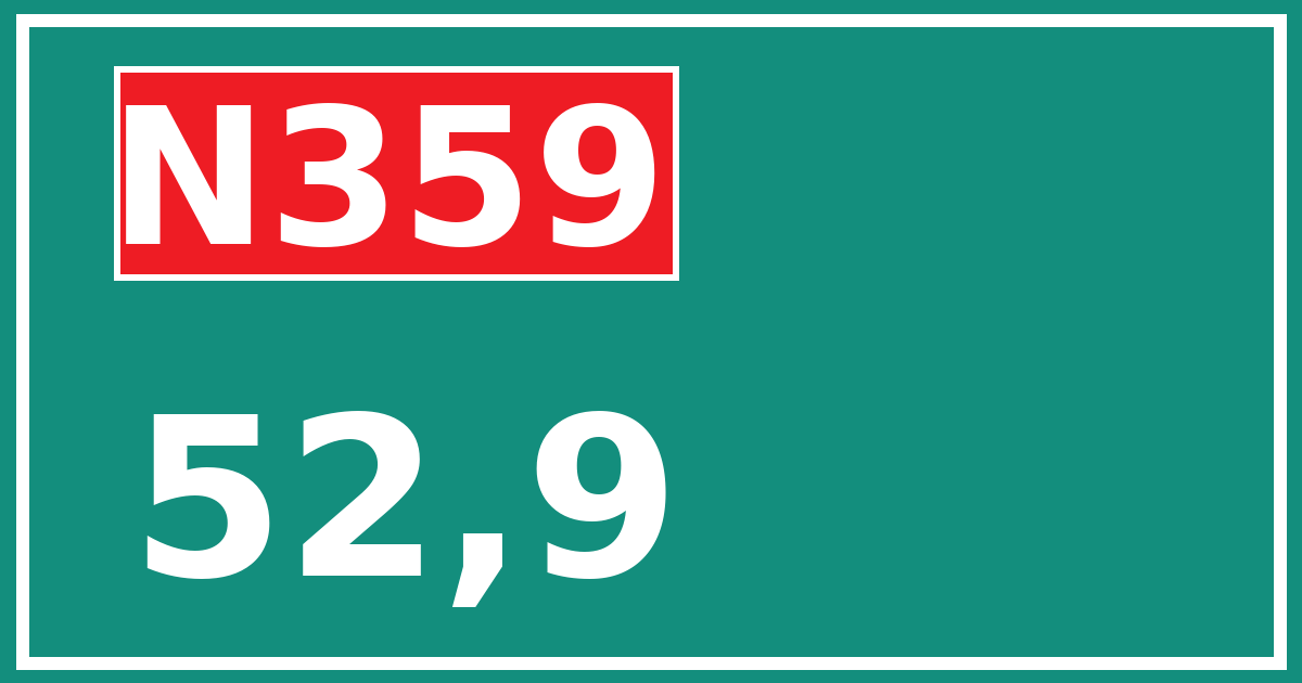 Hectometerbord N359 52,9