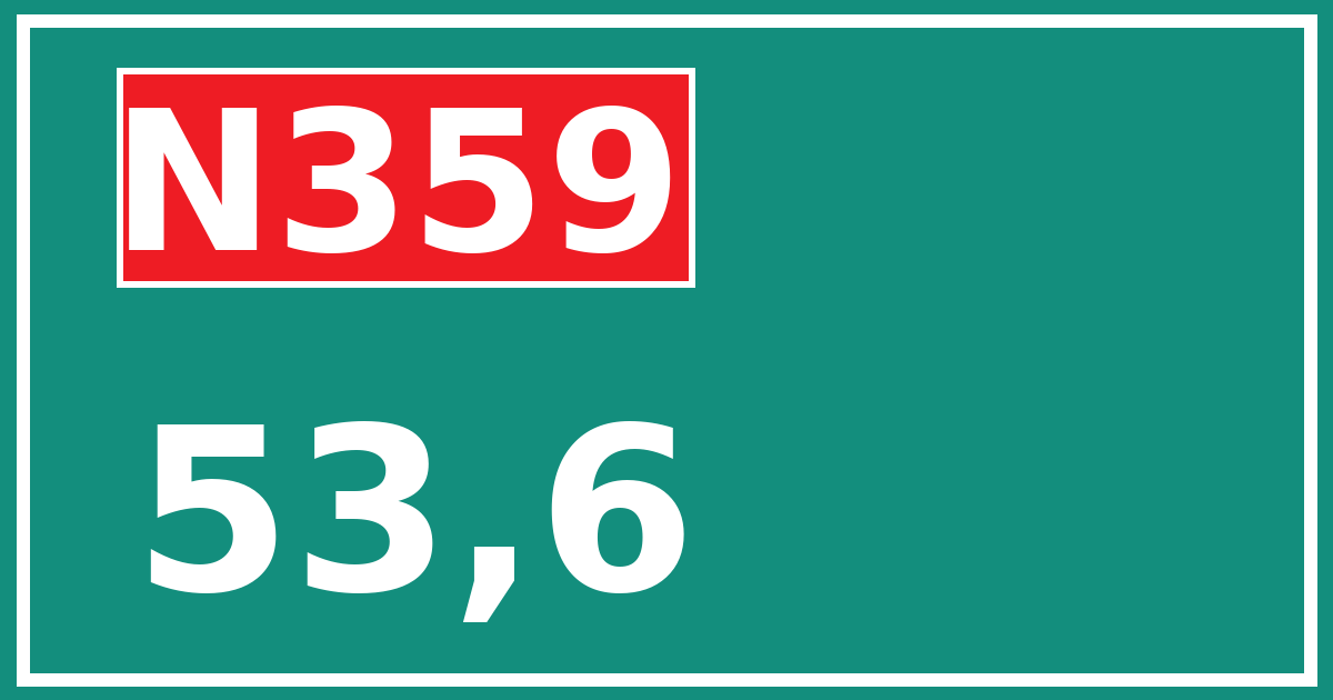 Hectometerbord N359 53,6