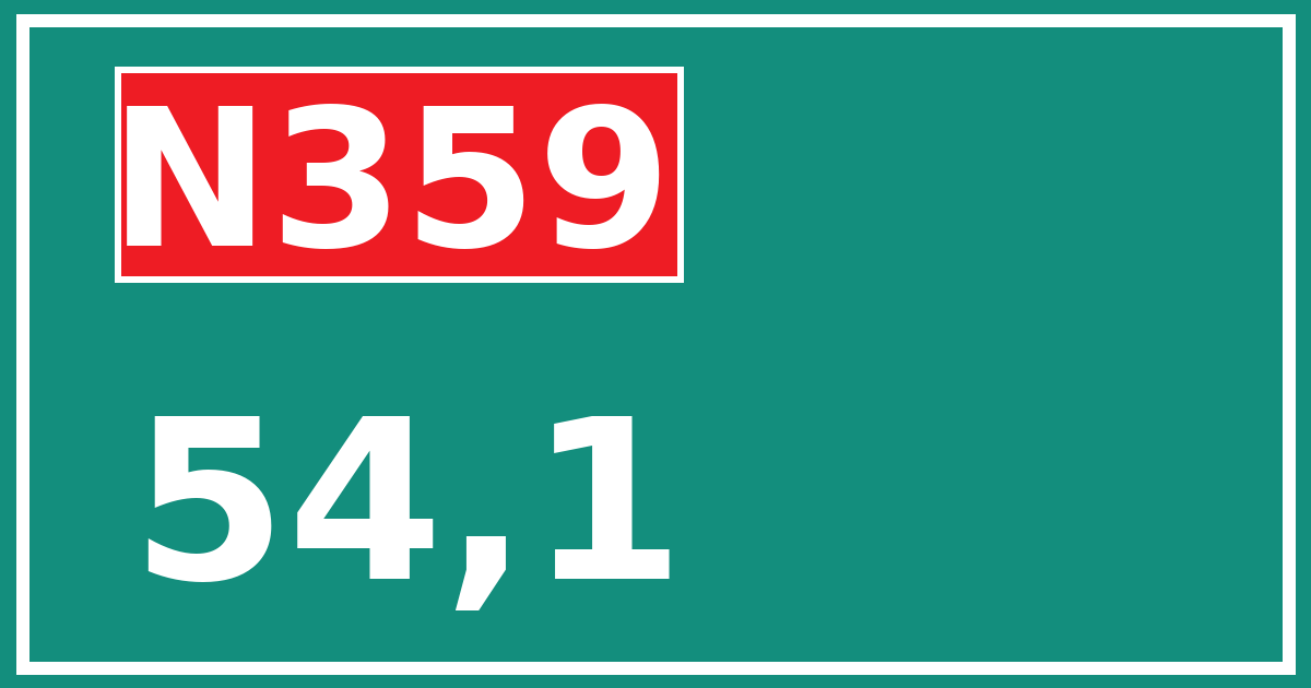 Hectometerbord N359 54,1
