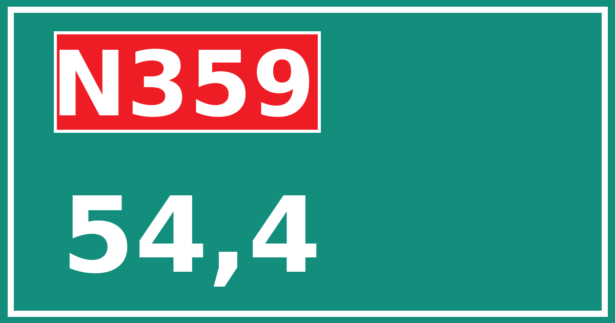 Hectometerbord N359 54,4