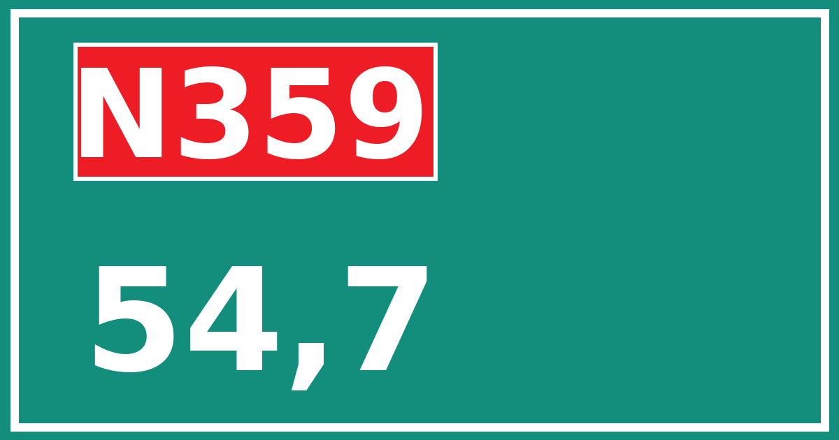 Hectometerbord N359 54,7
