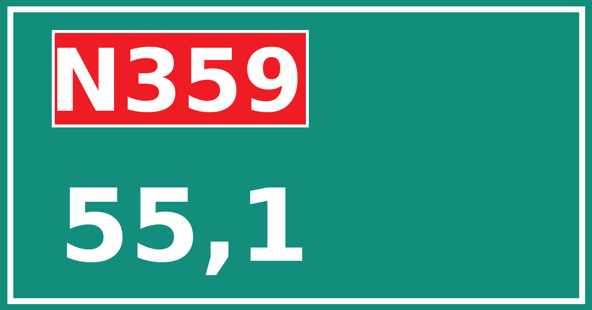 Hectometerbord N359 55,1