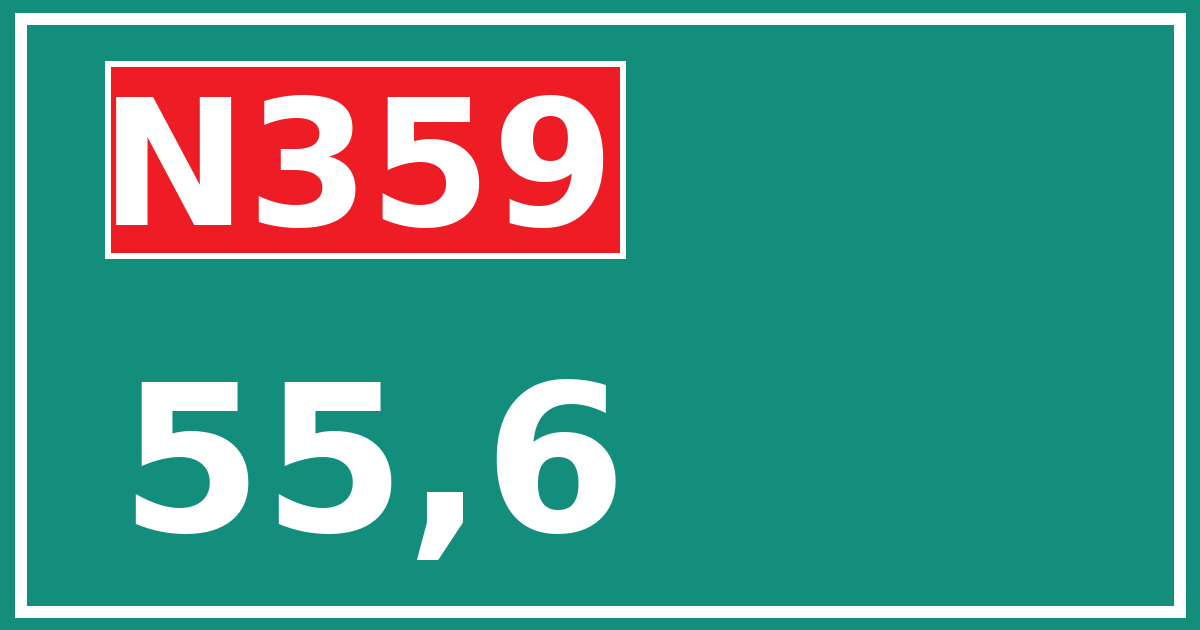 Hectometerbord N359 55,6