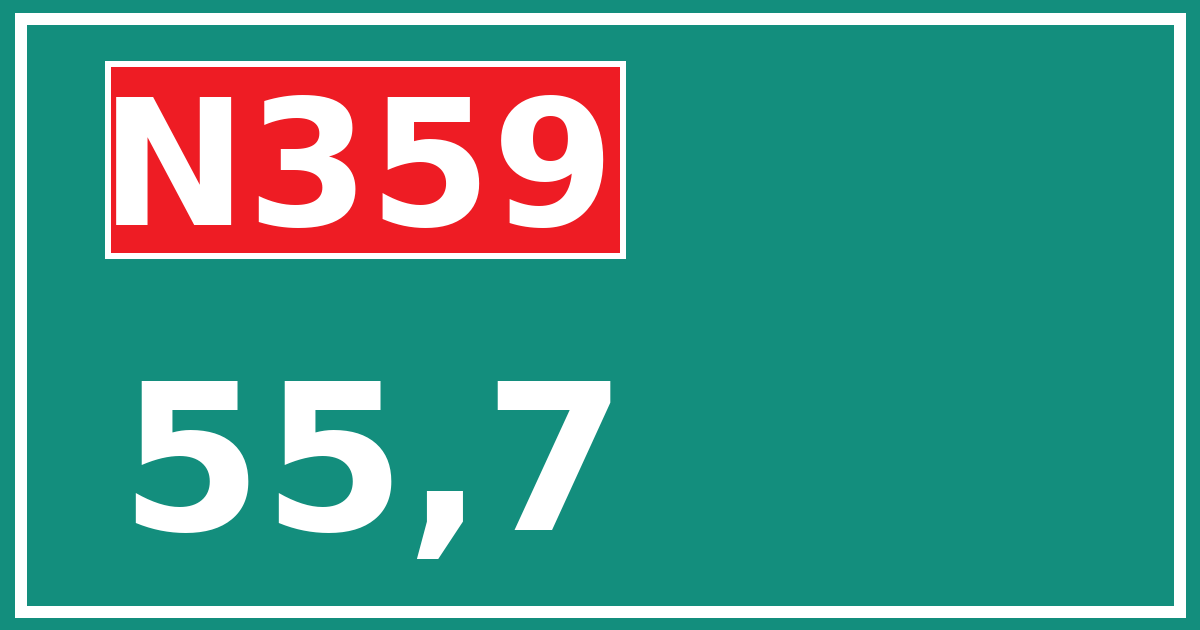 Hectometerbord N359 55,7