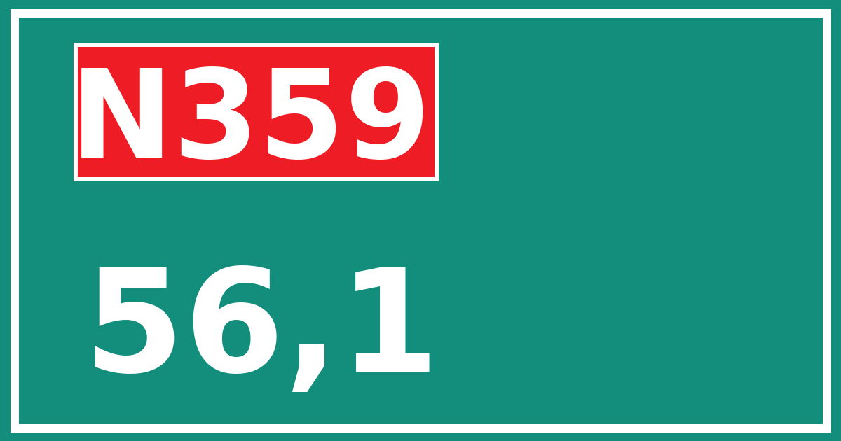 Hectometerbord N359 56,1