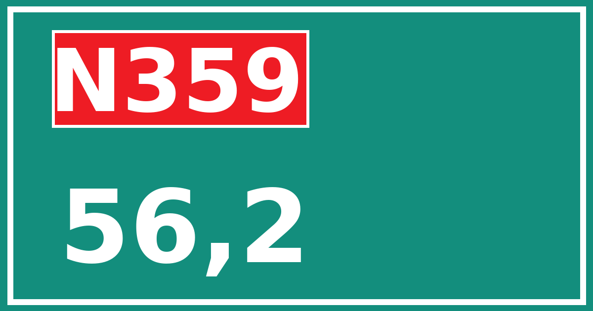 Hectometerbord N359 56,2