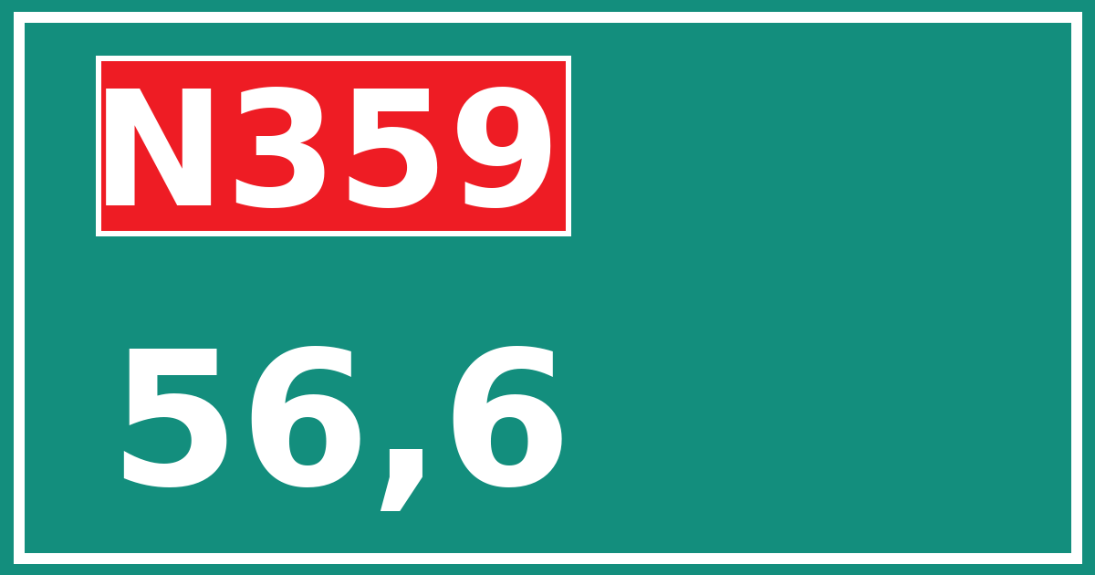Hectometerbord N359 56,6