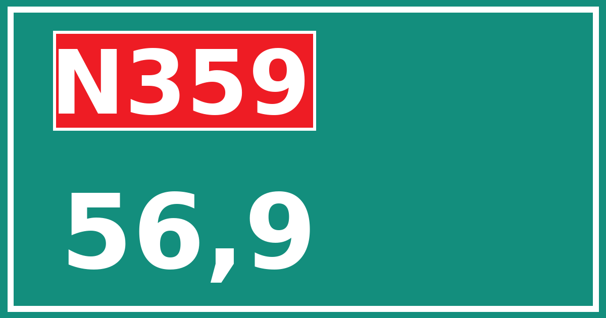 Hectometerbord N359 56,9