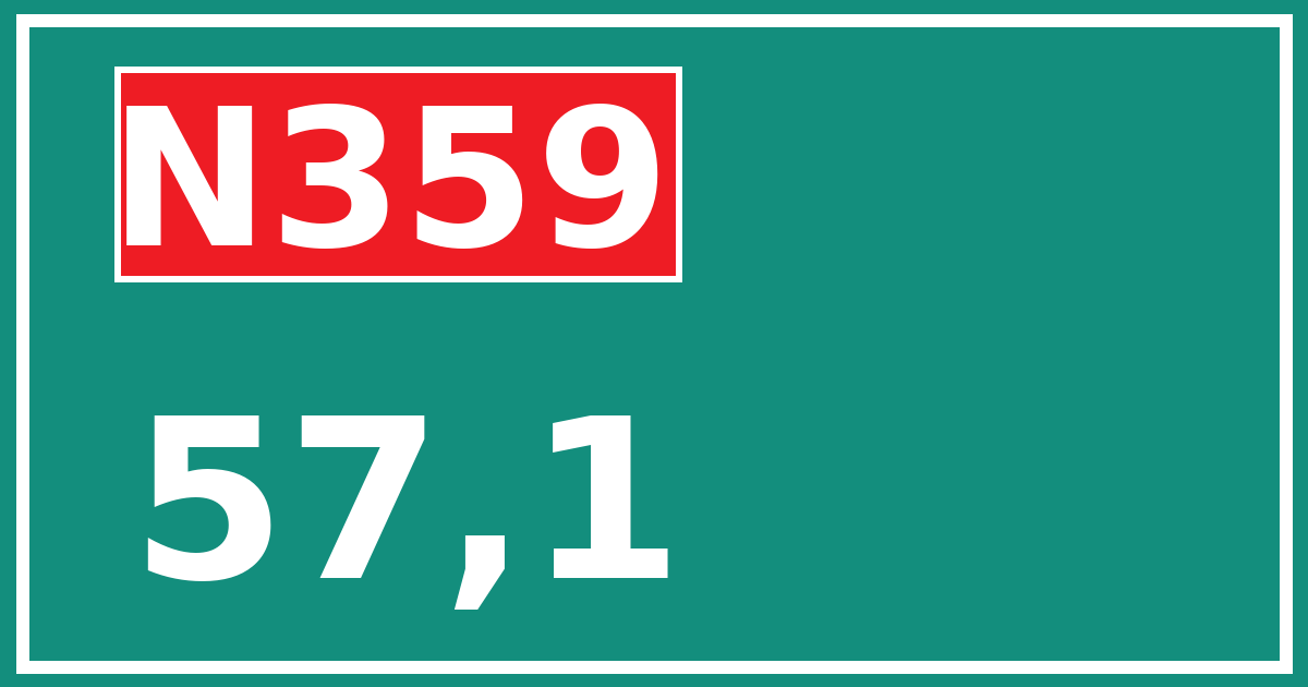 Hectometerbord N359 57,1