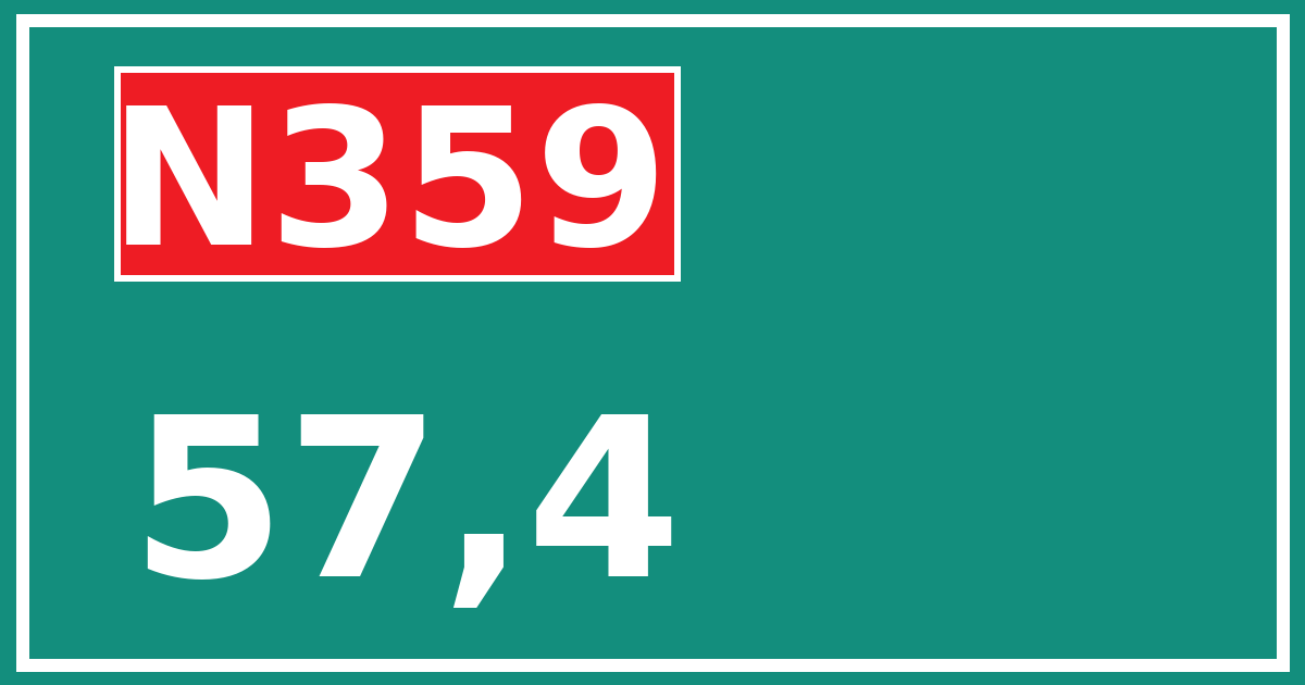 Hectometerbord N359 57,4