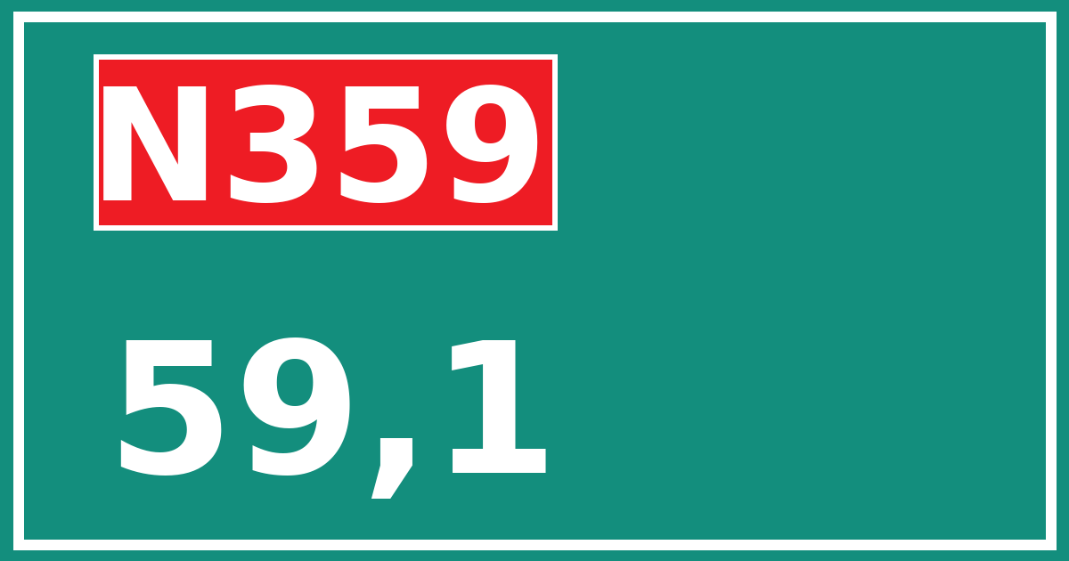 Hectometerbord N359 59,1
