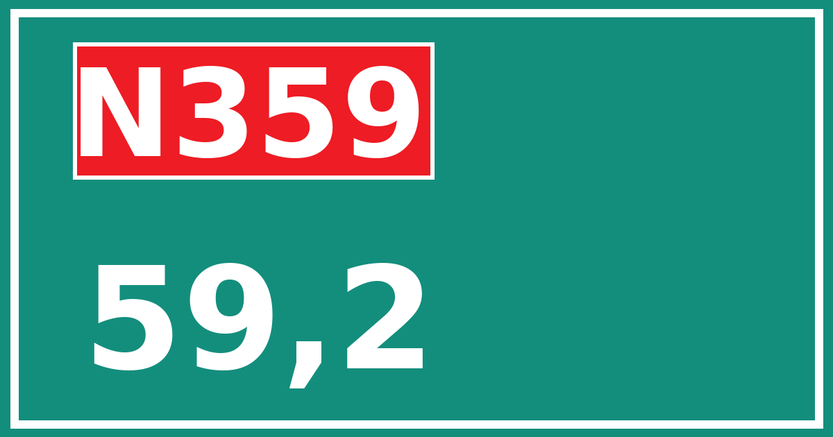 Hectometerbord N359 59,2