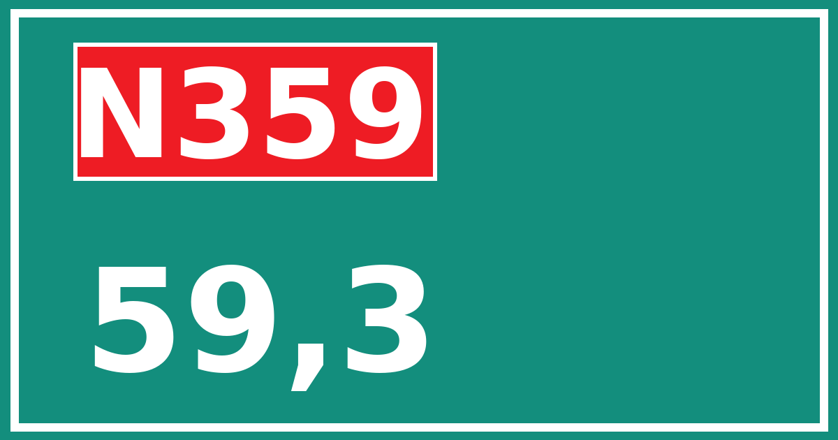 Hectometerbord N359 59,3