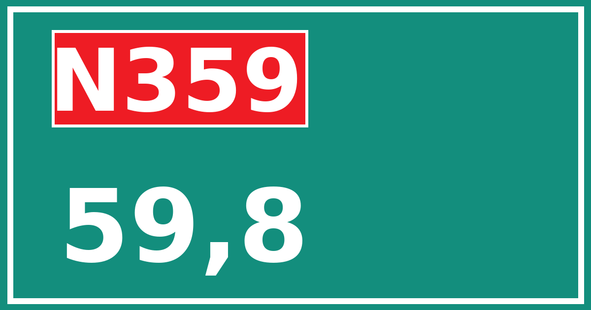Hectometerbord N359 59,8