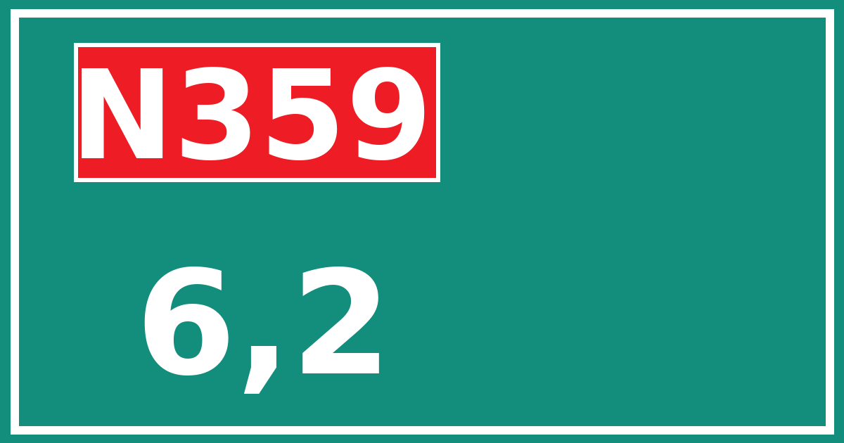 Hectometerbord N359 6,2