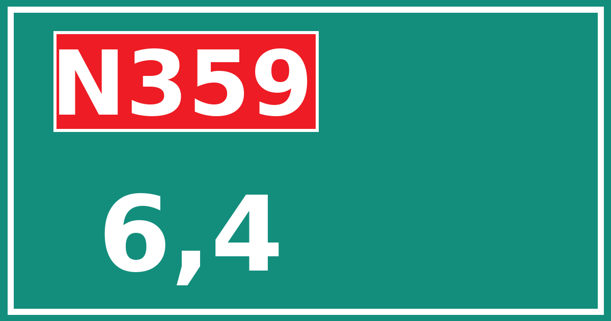 Hectometerbord N359 6,4
