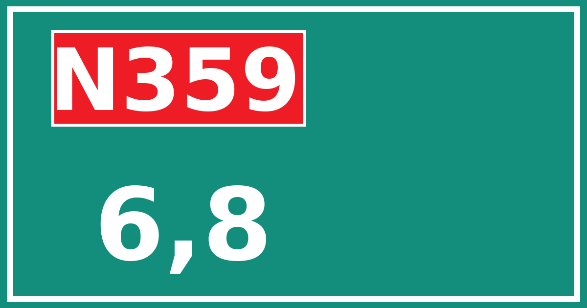Hectometerbord N359 6,8
